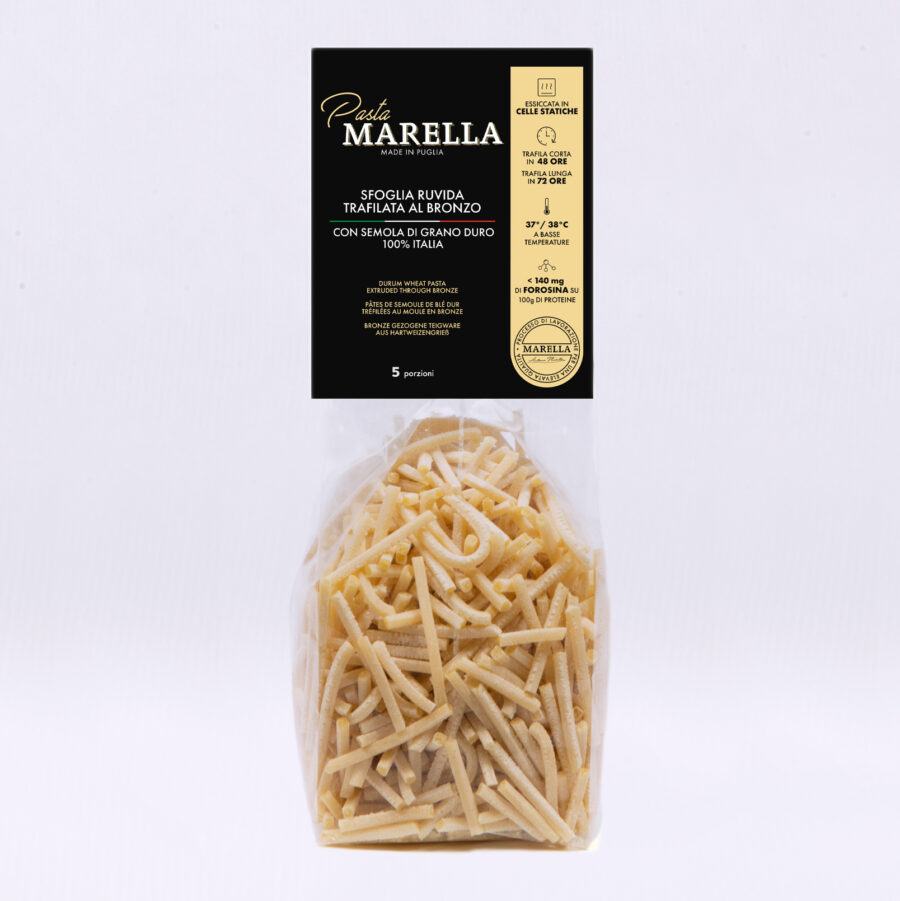 troccolo broken troccoli pasta artigianale 100% grano italiano trafilata al bronzo handmade italian pasta 100% italian wheat