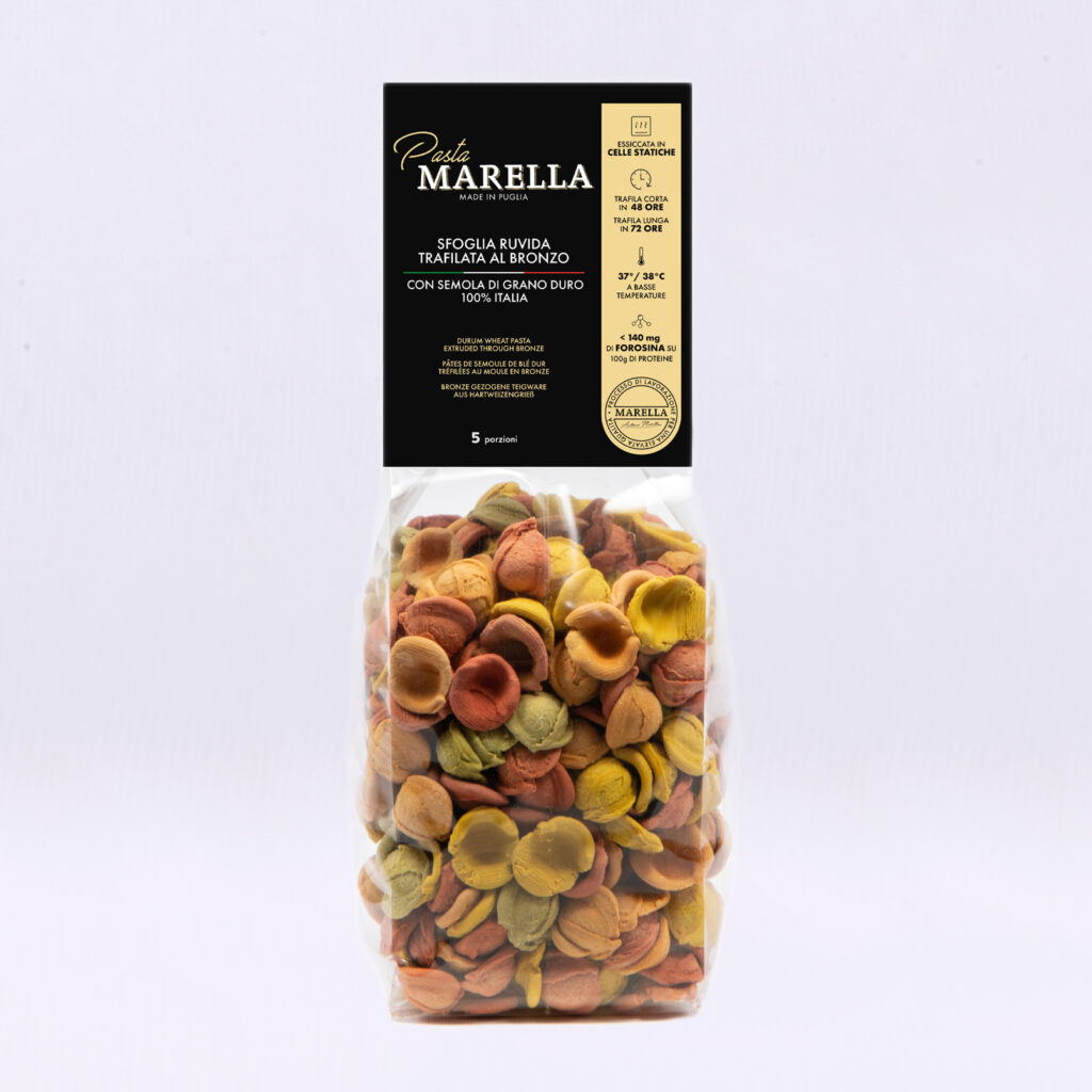 ORECCHIETTE WITH VEGETABLES box pasta artigianale 100% grano italiano trafilata al bronzo handmade italian pasta 100% italian wheat
